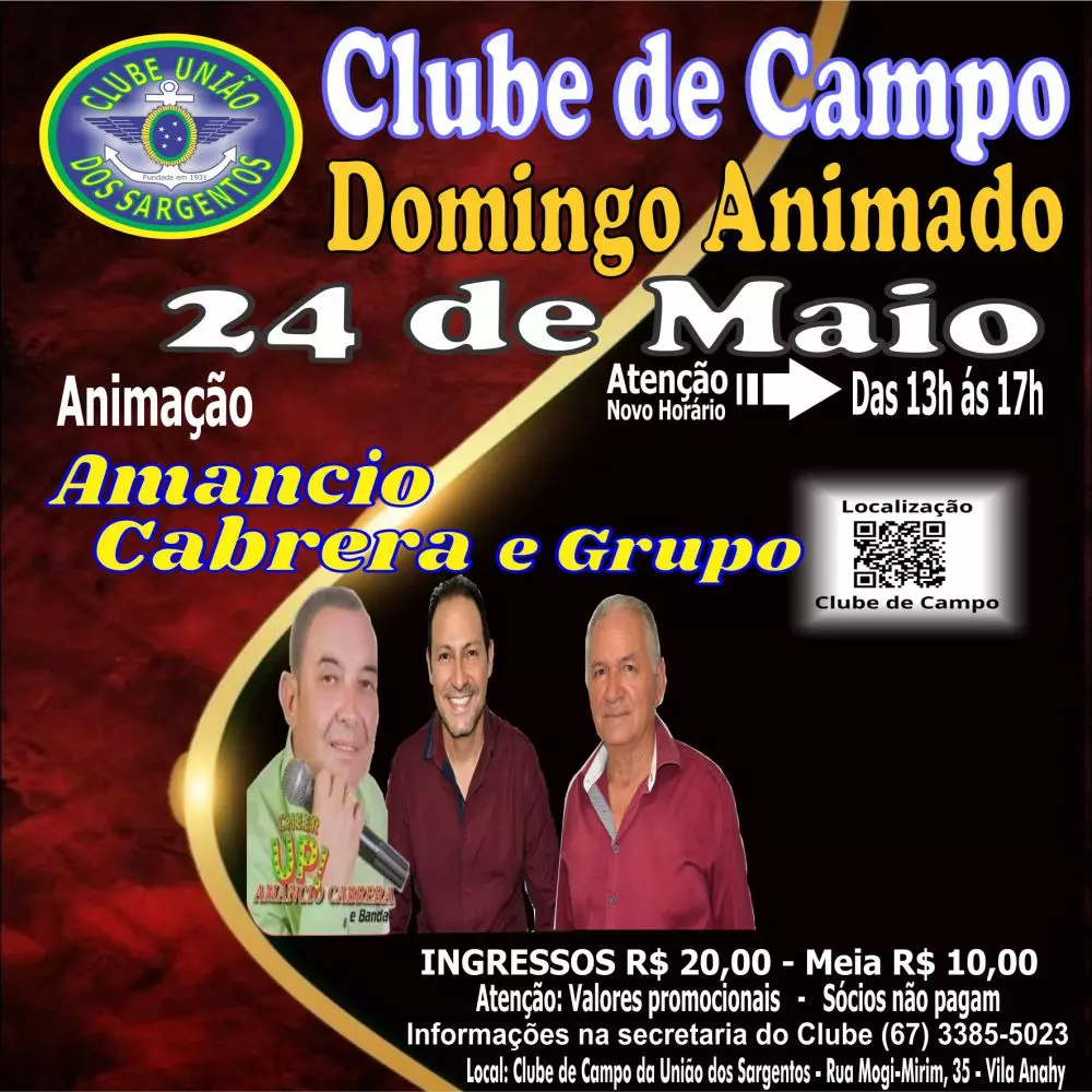 Baile Domingo Animado no Clube de Campo